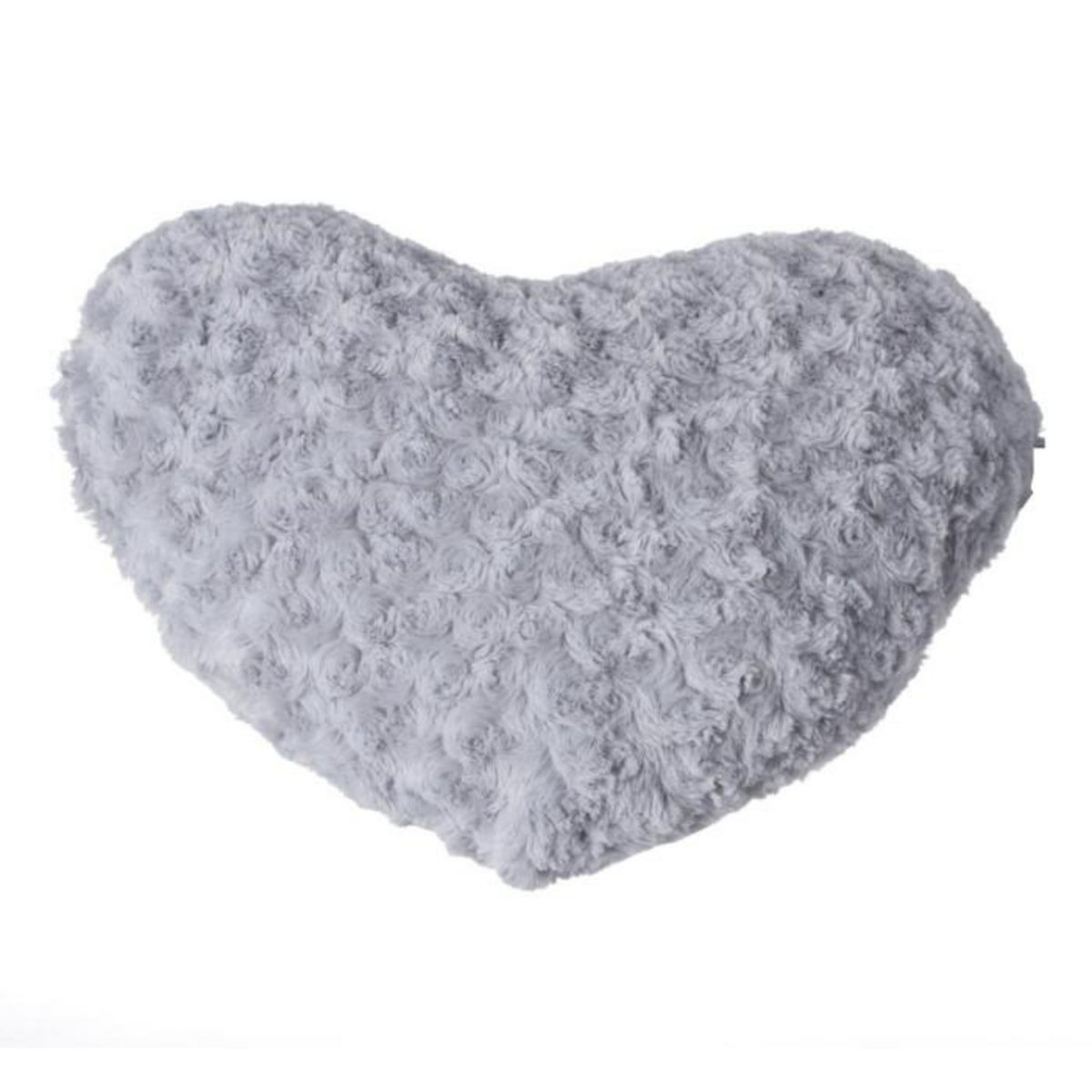 ATMOSPHERA Coussin Coeur  Bouclée  28x36cm Gris Clair