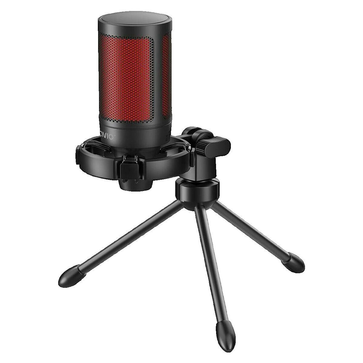 SANUS Microphone Savio Sonar Pro USB noir et rouge