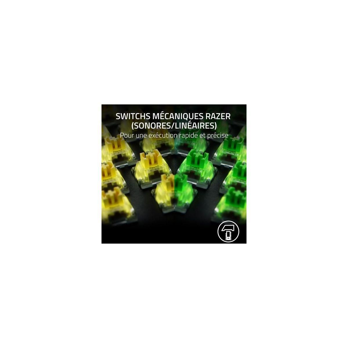 Razer Clavier gamer BLACKWIDOW V4 X SWITCH JAUNE