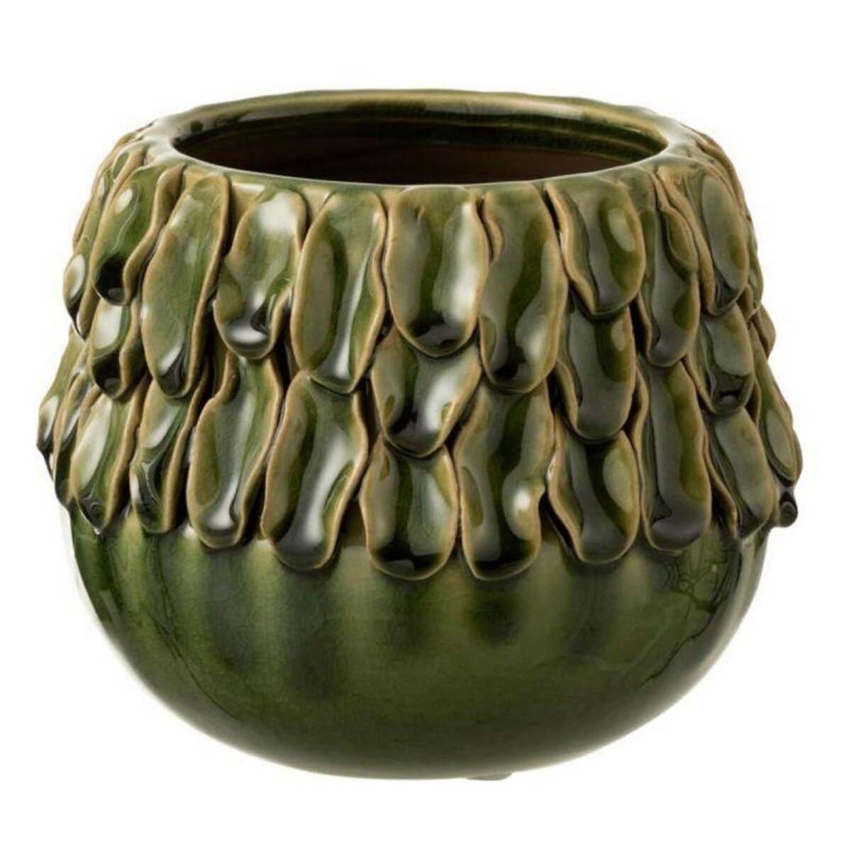 Paris Prix Cache-Pot en Céramique  Tropical  16cm Vert