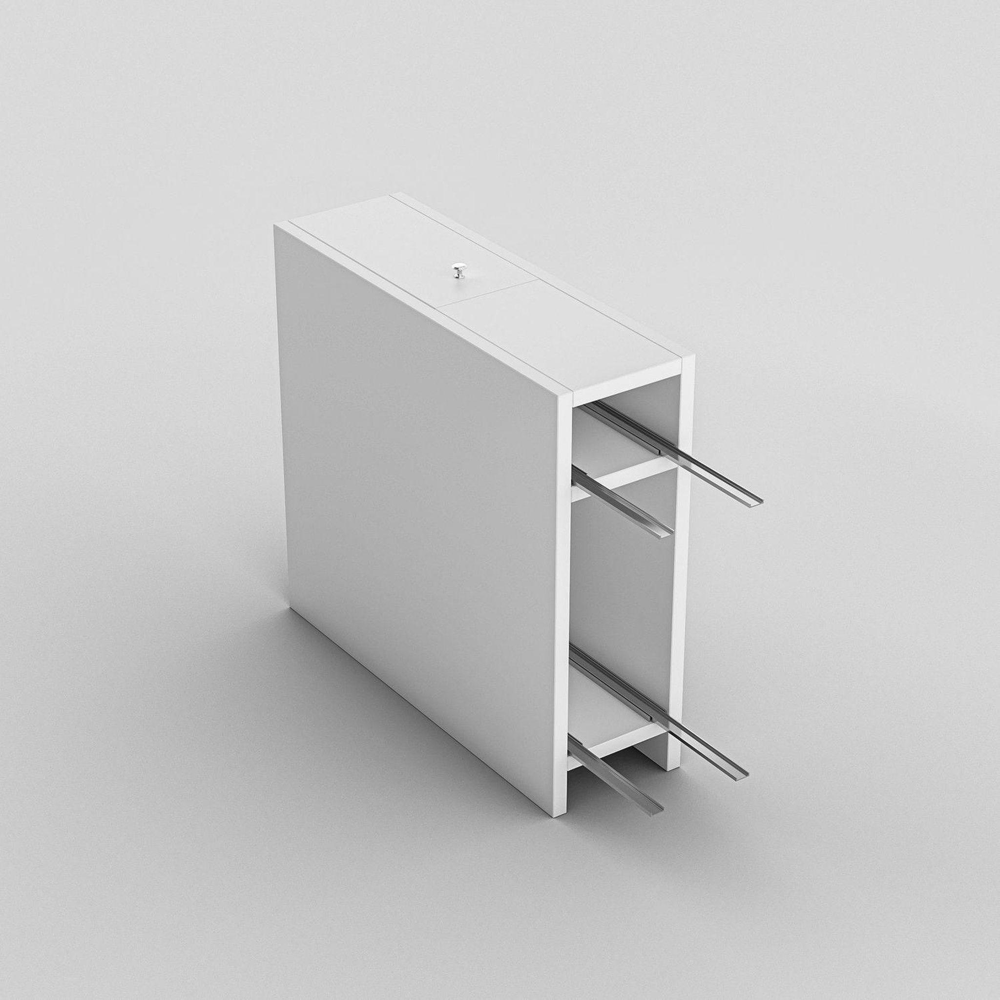 Voir la diapositive 5 : TOILINUX Rangement de salle de bain compact 2 tiroirs et une porte