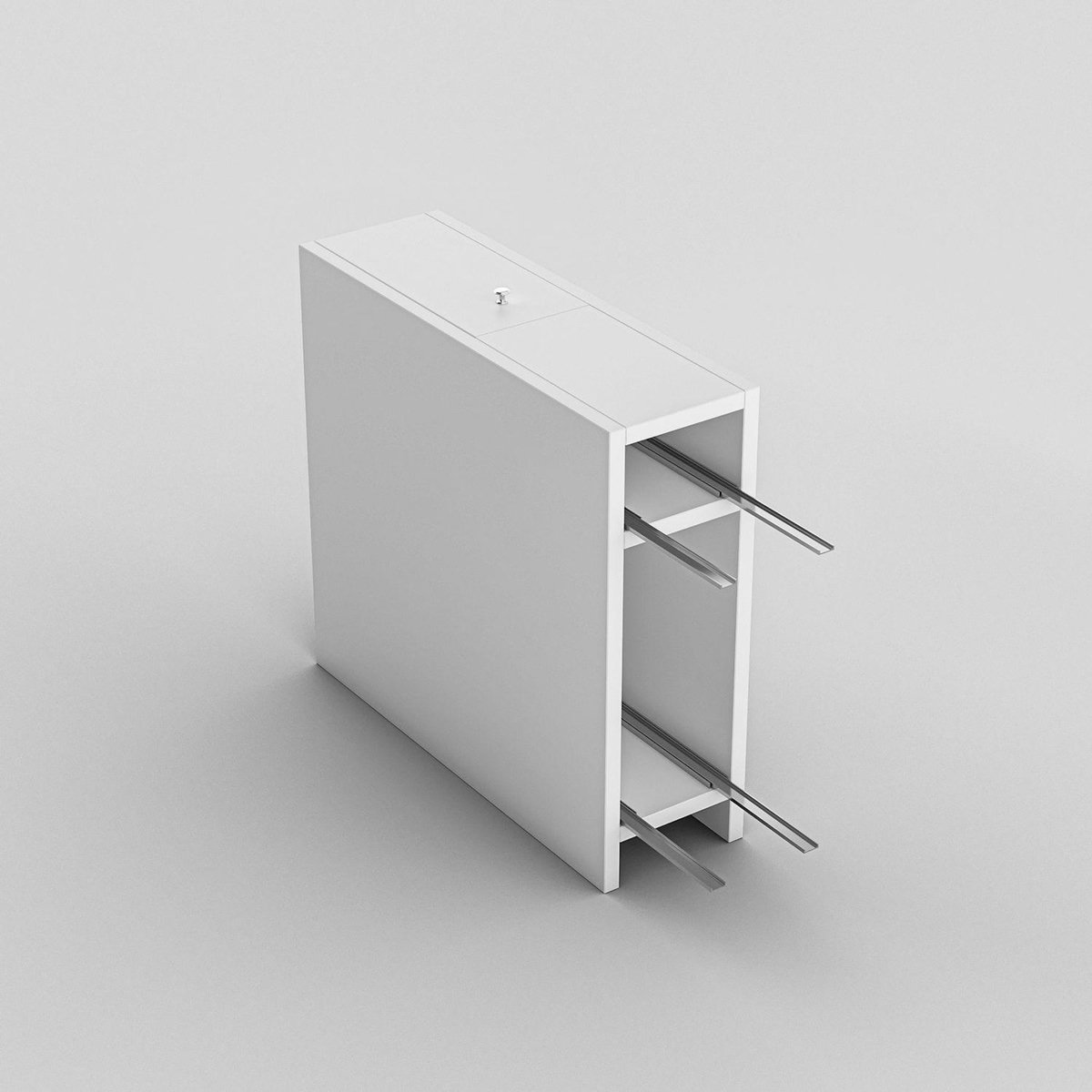 TOILINUX Rangement de salle de bain compact 2 tiroirs et une porte