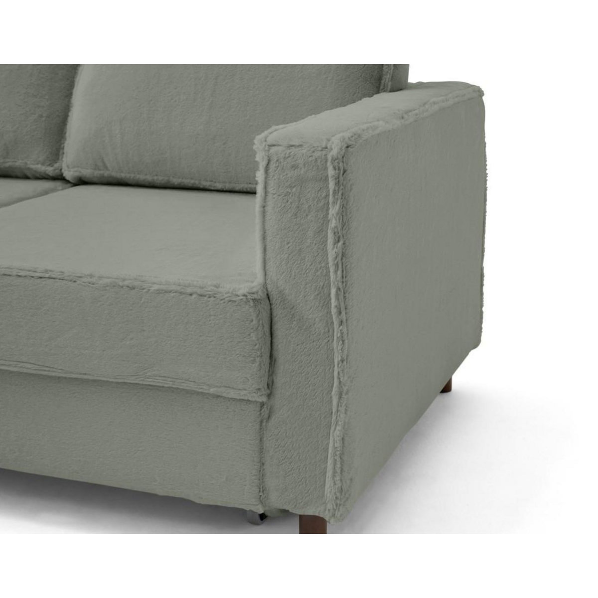 LISA DESIGN Jake - canapé d'angle gauche 5 places convertible en fausse fourrure