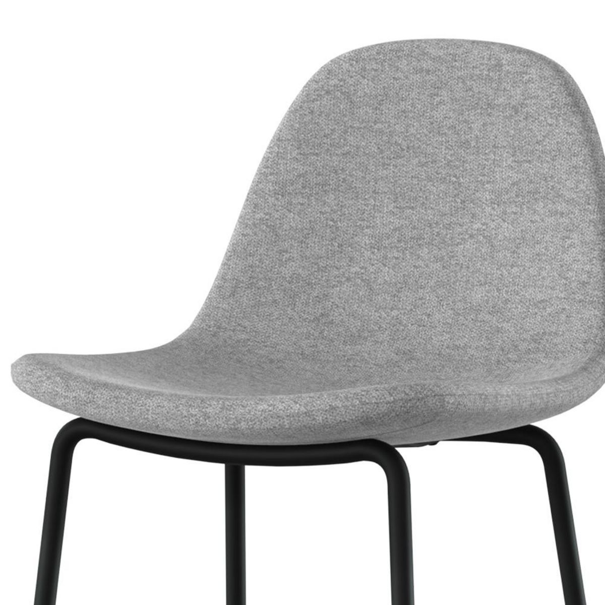 Rendez vous déco Lot de 2 chaises pour îlot central en tissu gris foncé 65,5 cm - Henrik