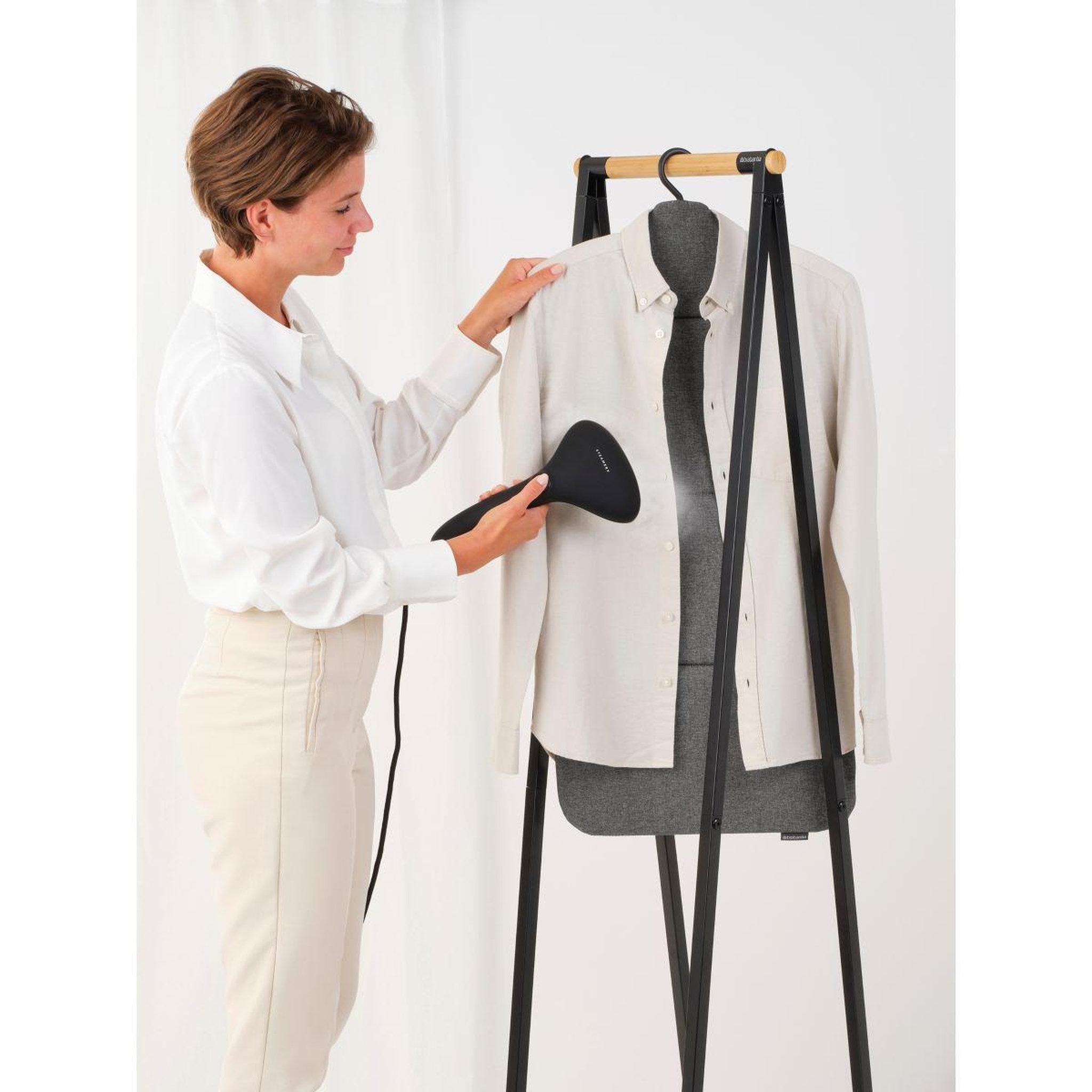 Voir la diapositive 5 : BRABANTIA Housse table à repasser planche défroisseur pliable pepper black