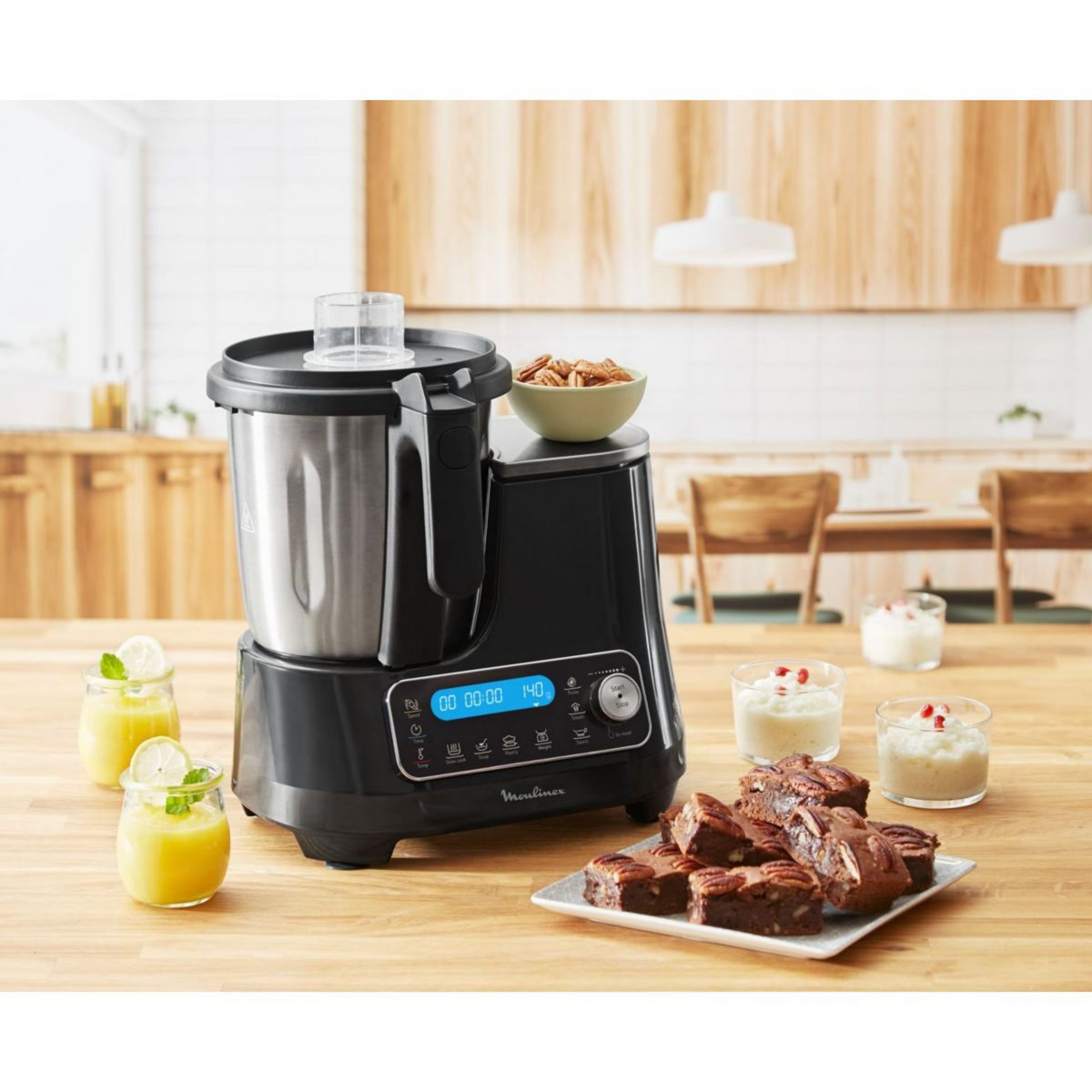 MOULINEX Robot cuiseur Clickchef noir HF456810 + cuiseur vapeur
