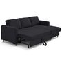 Voir la diapositive 2 : LISA DESIGN Jake - canapé d'angle droit 4 places convertible avec coffre en fausse fourrure