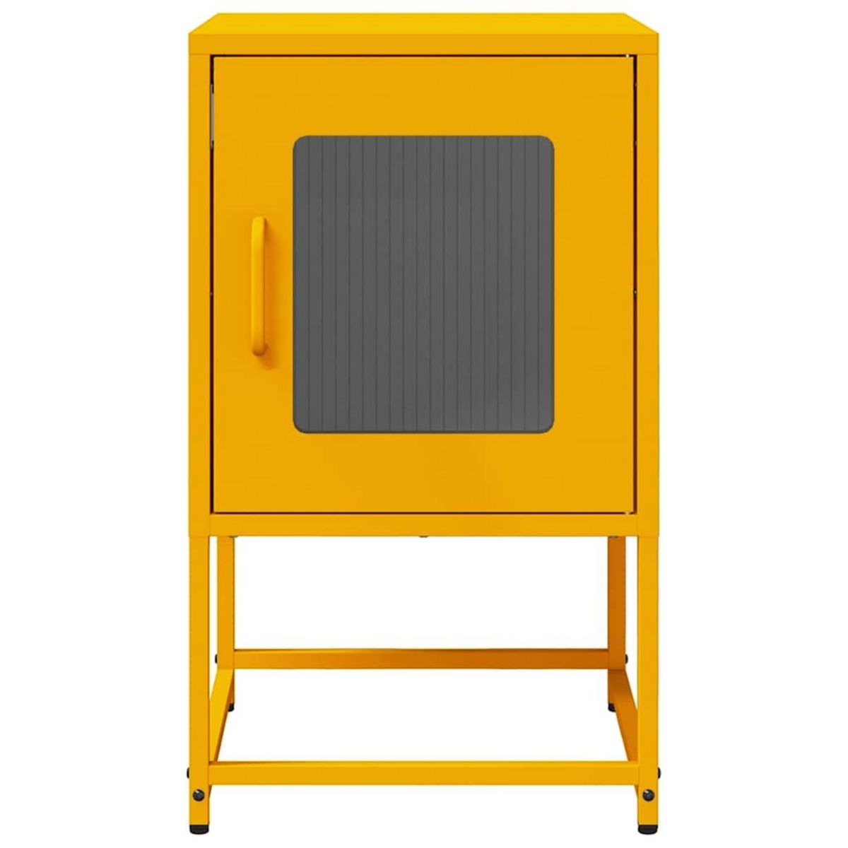 VIDAXL Table de chevet jaune moutarde 36x39x60,5 cm