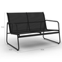 Voir la diapositive 4 : ID MARKET Salon de jardin bas MALAGA 6 places avec canapé, fauteuils et table noir et bois