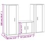 Voir la diapositive 6 : VIDAXL Ensemble de meubles TV 3 pcs Chene fume Bois d'ingenierie