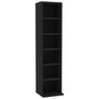 Voir la diapositive 2 : VIDAXL Armoire a CD Noir 21x20x88 cm Bois d'ingenierie