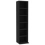 Voir la diapositive 2 : VIDAXL Armoire a CD Noir 21x20x88 cm Bois d'ingenierie