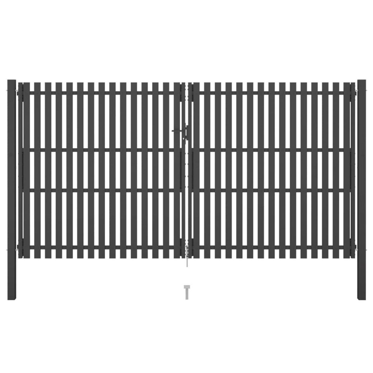 VIDAXL Portail de cloture de jardin Acier 4x2,5 m Anthracite
