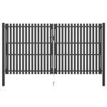 VIDAXL Portail de cloture de jardin Acier 4x2,5 m Anthracite