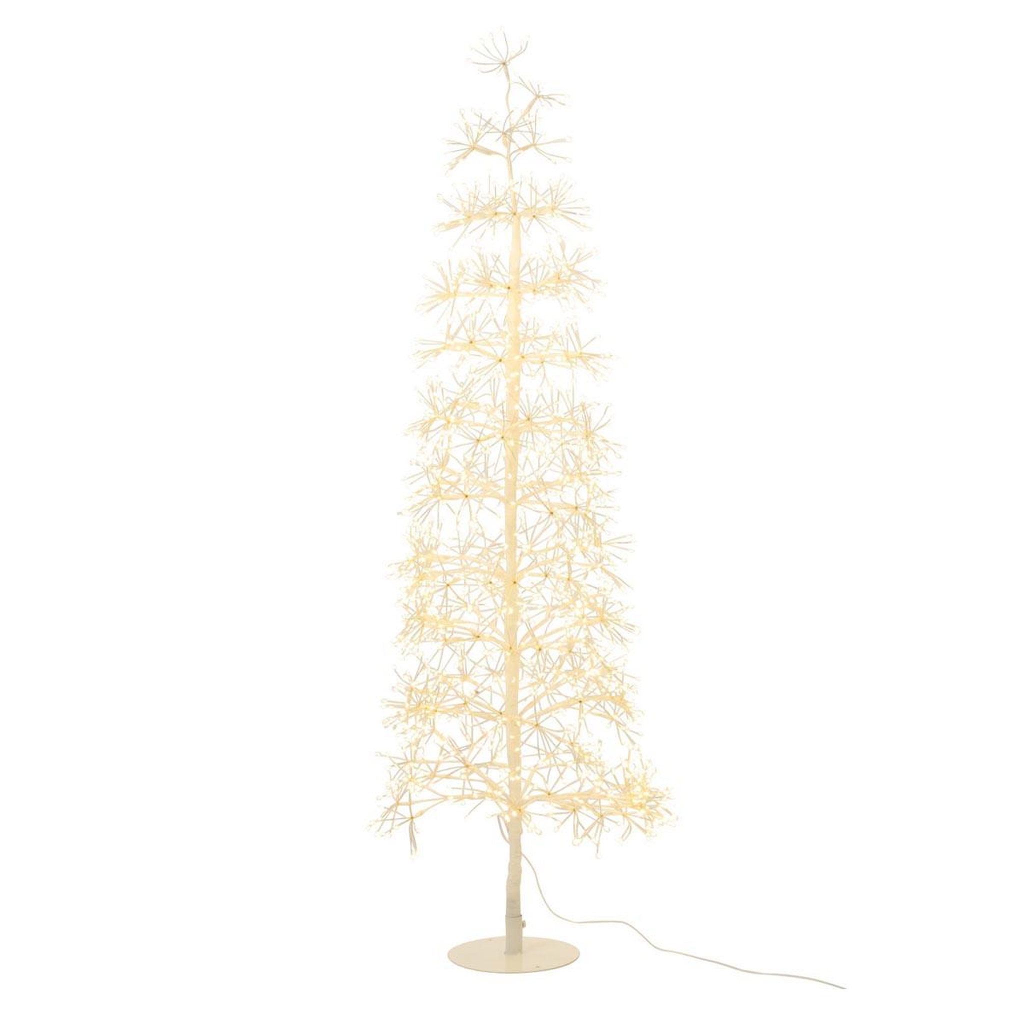 J-LINE Sapin à led en métal  grady  120cm blanc
