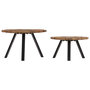Voir la diapositive 2 : VIDAXL Tables basses 2 pcs Bois de recuperation massif