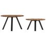 Voir la diapositive 2 : VIDAXL Tables basses 2 pcs Bois de recuperation massif