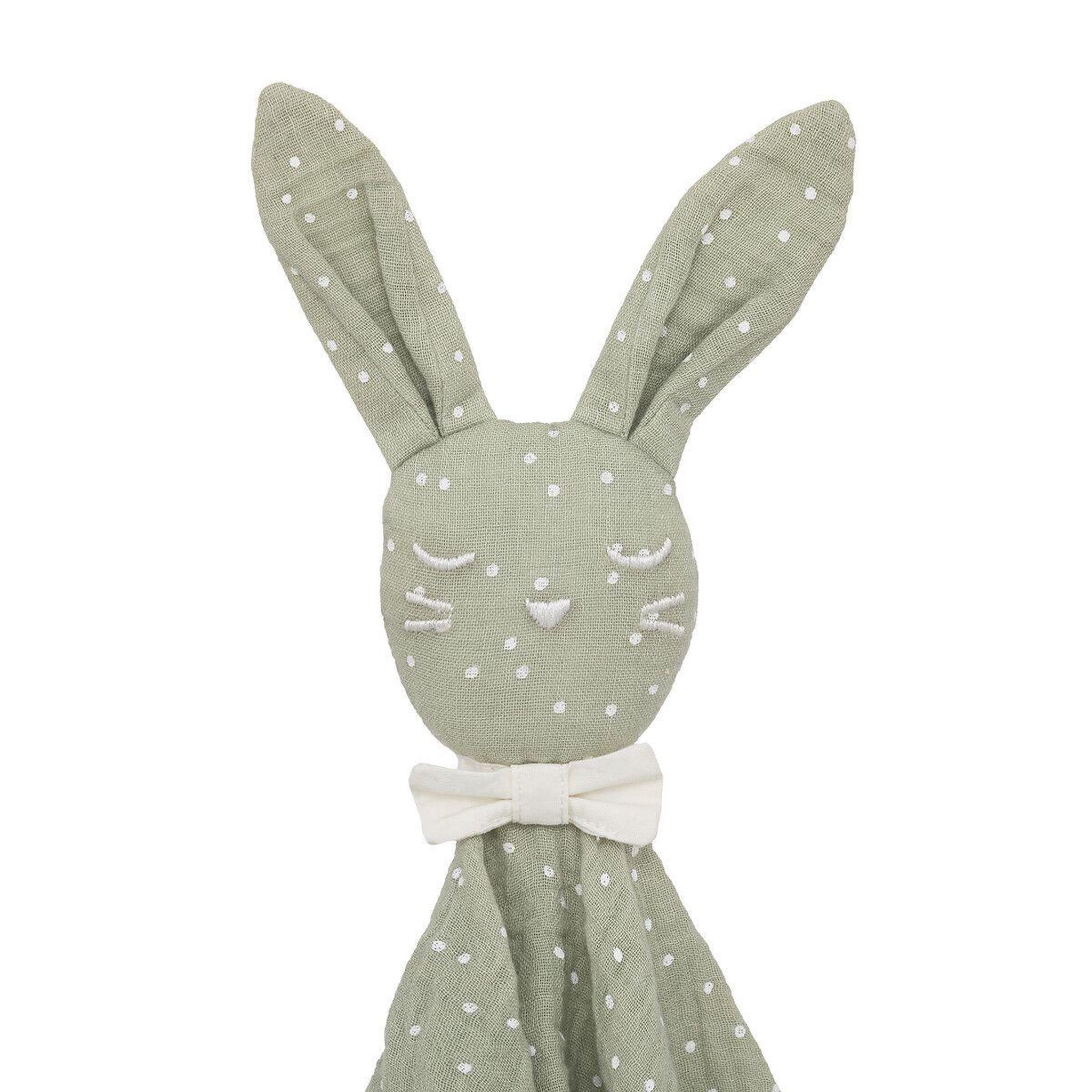 Voir la diapositive 2 : Atmosphera Kids Doudou pour bébé  lapin  46cm vert