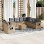 Voir la diapositive 1 : VIDAXL Salon de jardin avec coussins 10 pcs beige resine tressee