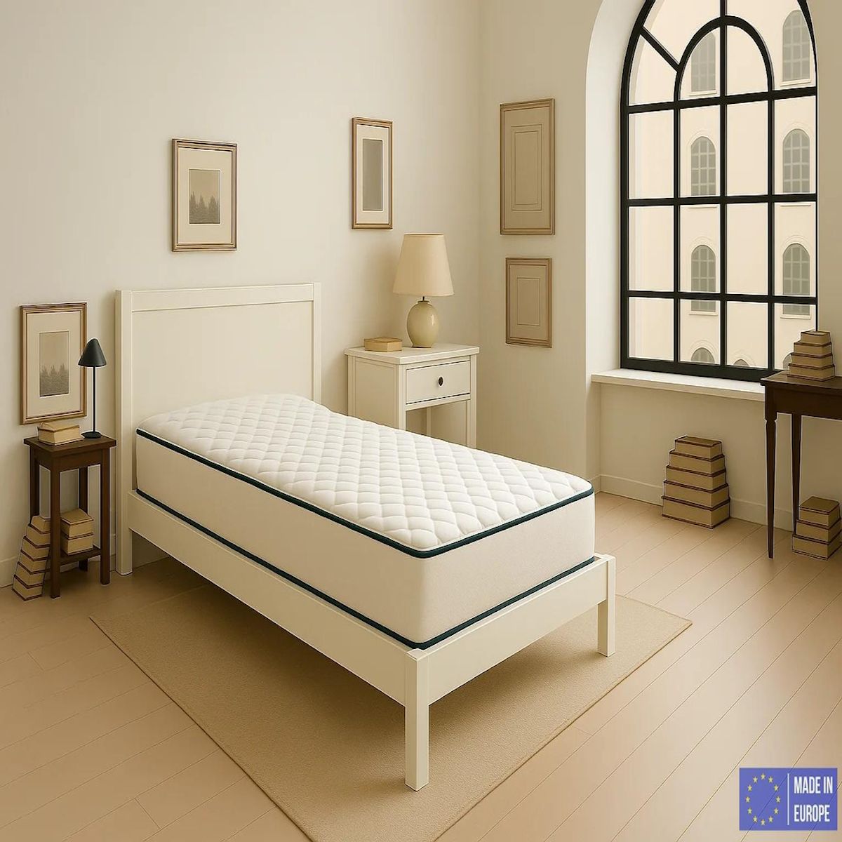 DAGOSTINO HOME Matelas 80x190 | Spécial Lit Gigogne et Sommier Électrique  | Mousse HR Ferme, Haute Résilience, Soutien Parfait et Confort Optimal | Matelas 1 Place pour Adulte et Enfant | Indépendance du Couchage | Double Face (Été-Hiver) | Très Respirant | H15