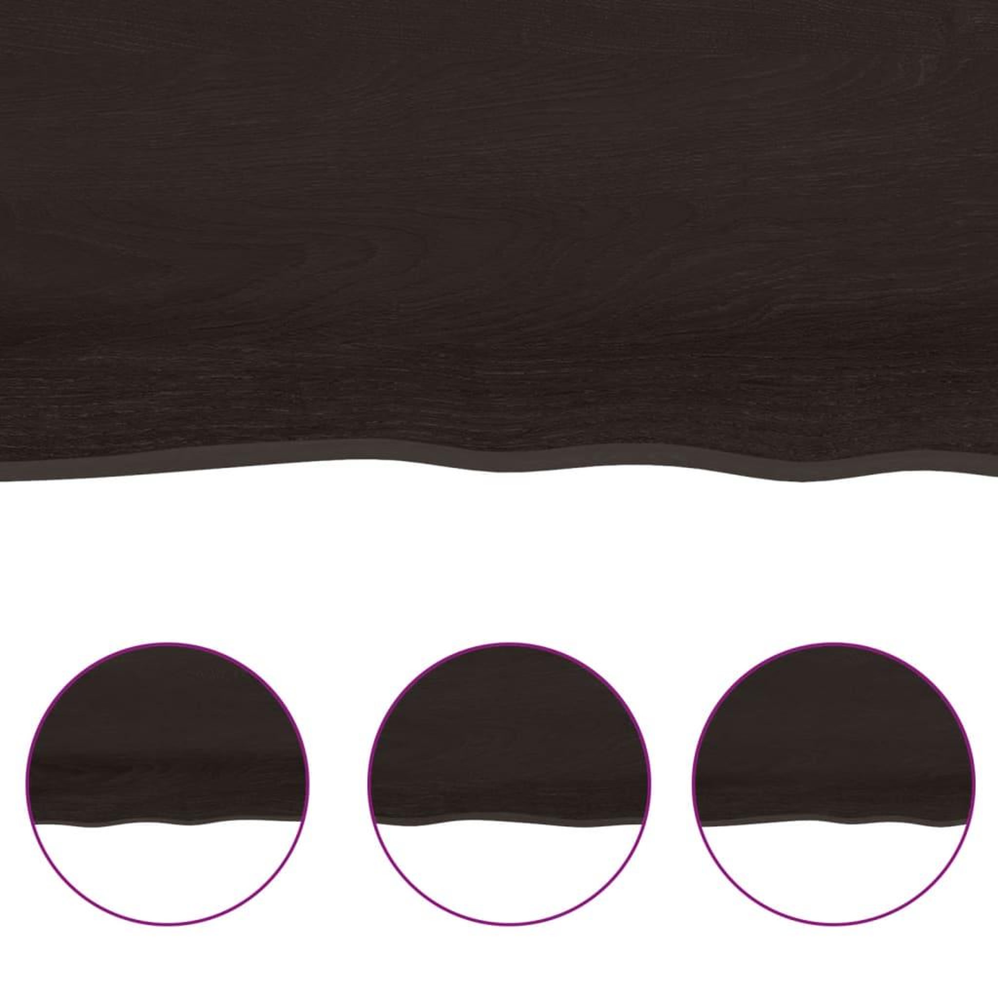Voir la diapositive 5 : VIDAXL Dessus de table bois chene massif traite bordure assortie