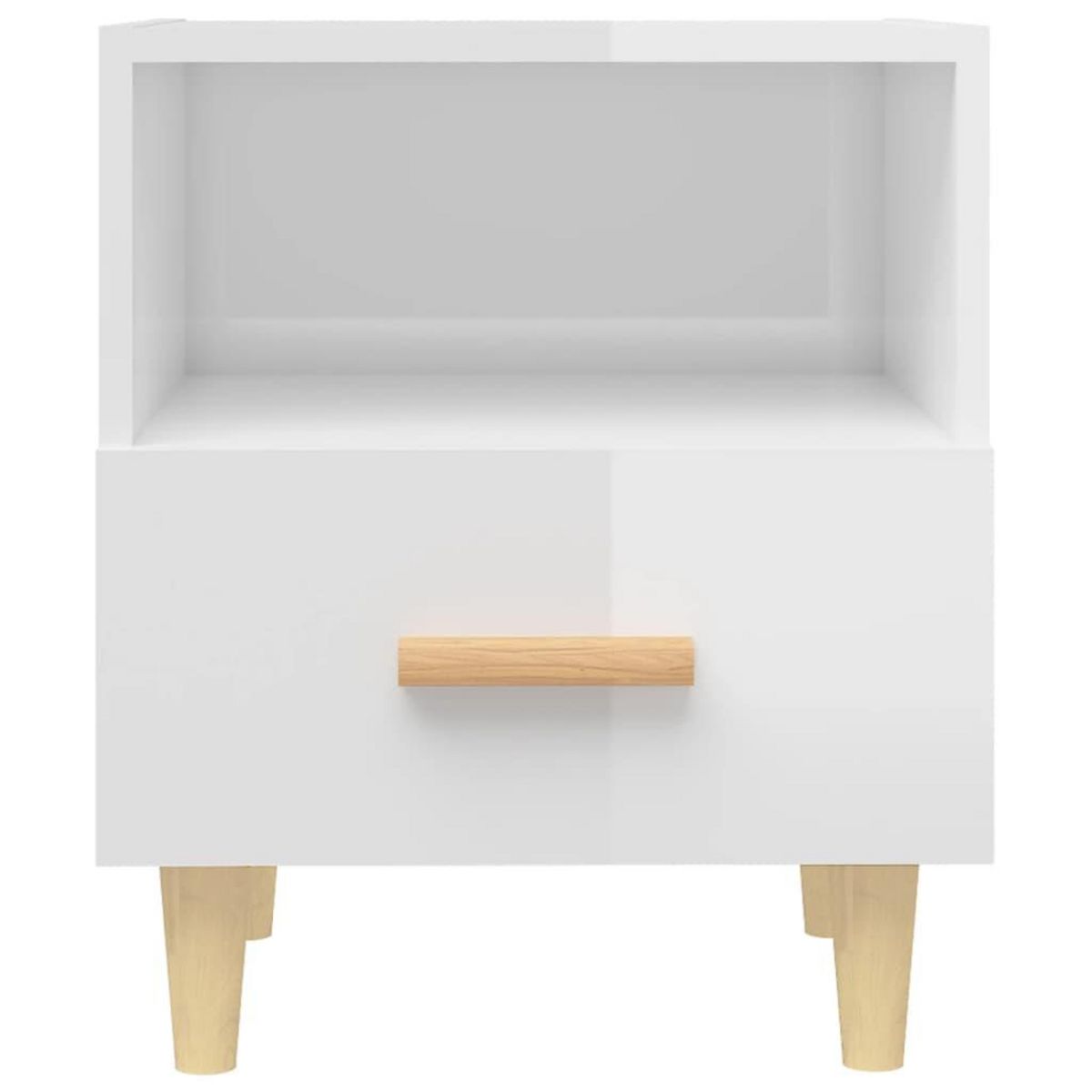 VIDAXL Tables de chevet 2 pcs blanc brillant 40x35x47 cm