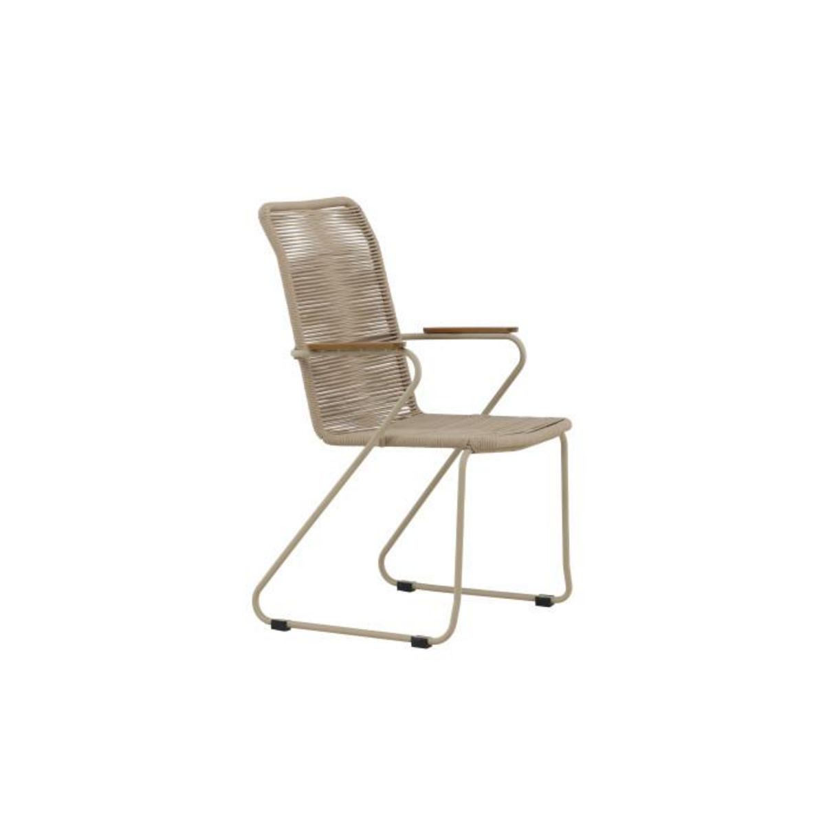 Paris Prix Chaise de Jardin Empilable  Corde  93cm Beige