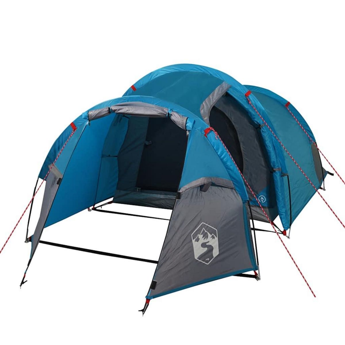 VIDAXL Tente de camping tunnel 3 personnes bleu impermeable