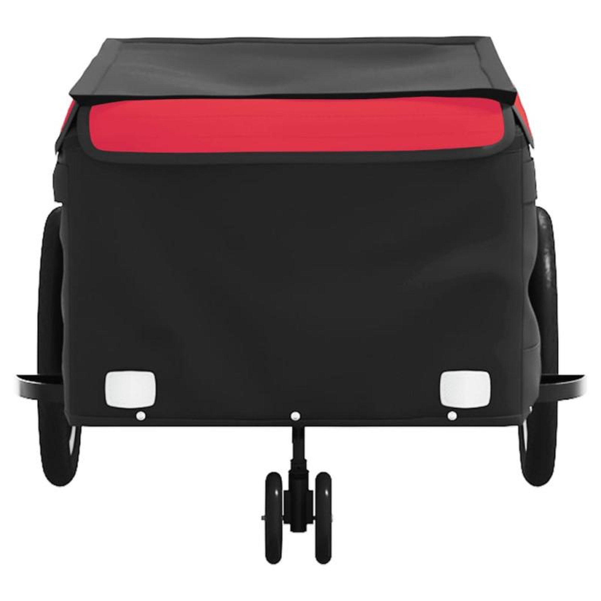 Voir la diapositive 5 : VIDAXL Remorque de vélo noir et rouge 45 kg fer