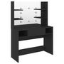 Voir la diapositive 2 : VIDAXL Table de maquillage avec eclairage LED 100x40x135 cm MDF Noir