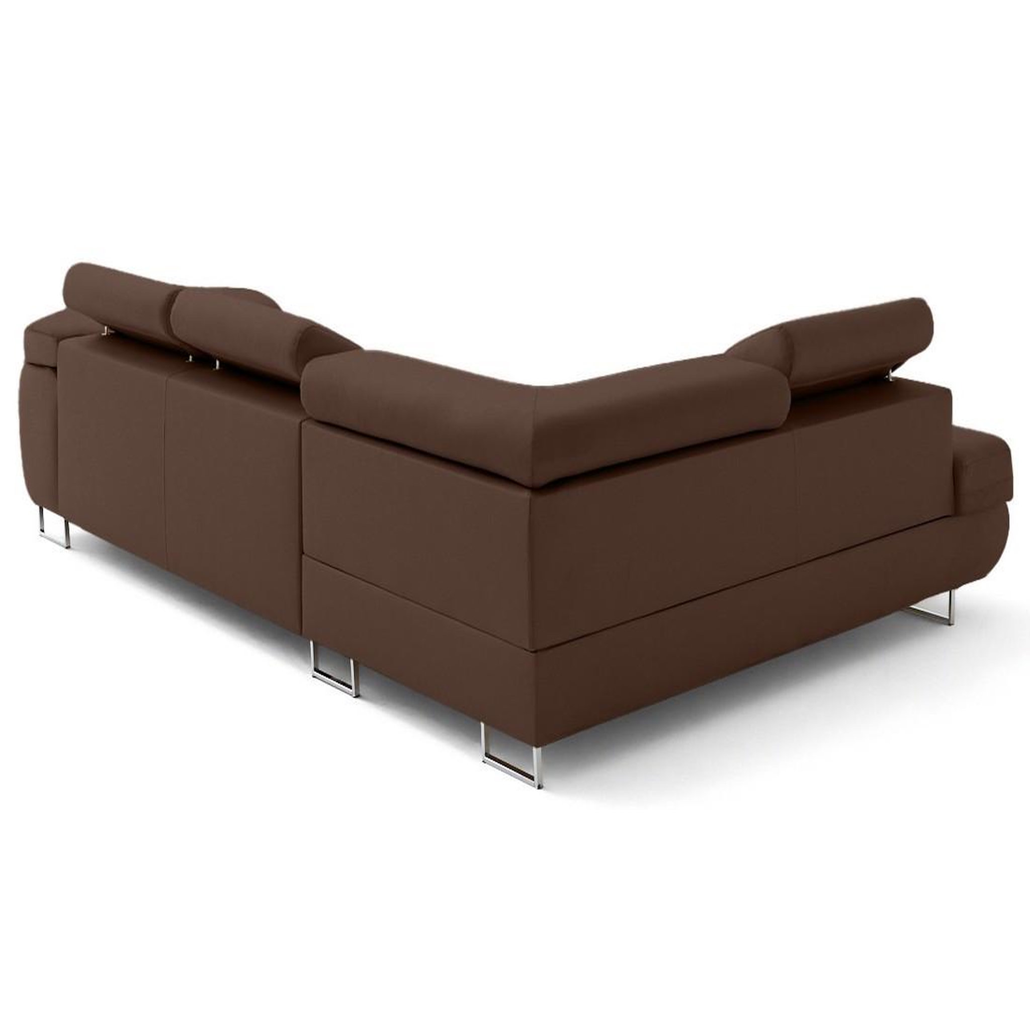 Voir la diapositive 4 : LISA DESIGN Zaria - canapé d'angle gauche 5 places convertible avec coffre et têtières en simili