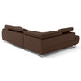 Voir la diapositive 4 : LISA DESIGN Zaria - canapé d'angle gauche 5 places convertible avec coffre et têtières en simili