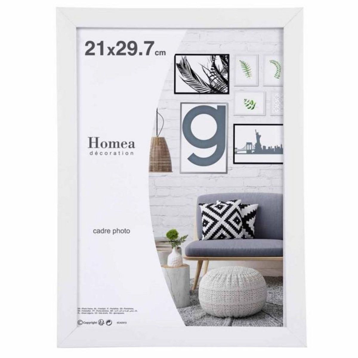 Paris Prix Cadre Photo Déco  Pep's  21x29cm Blanc
