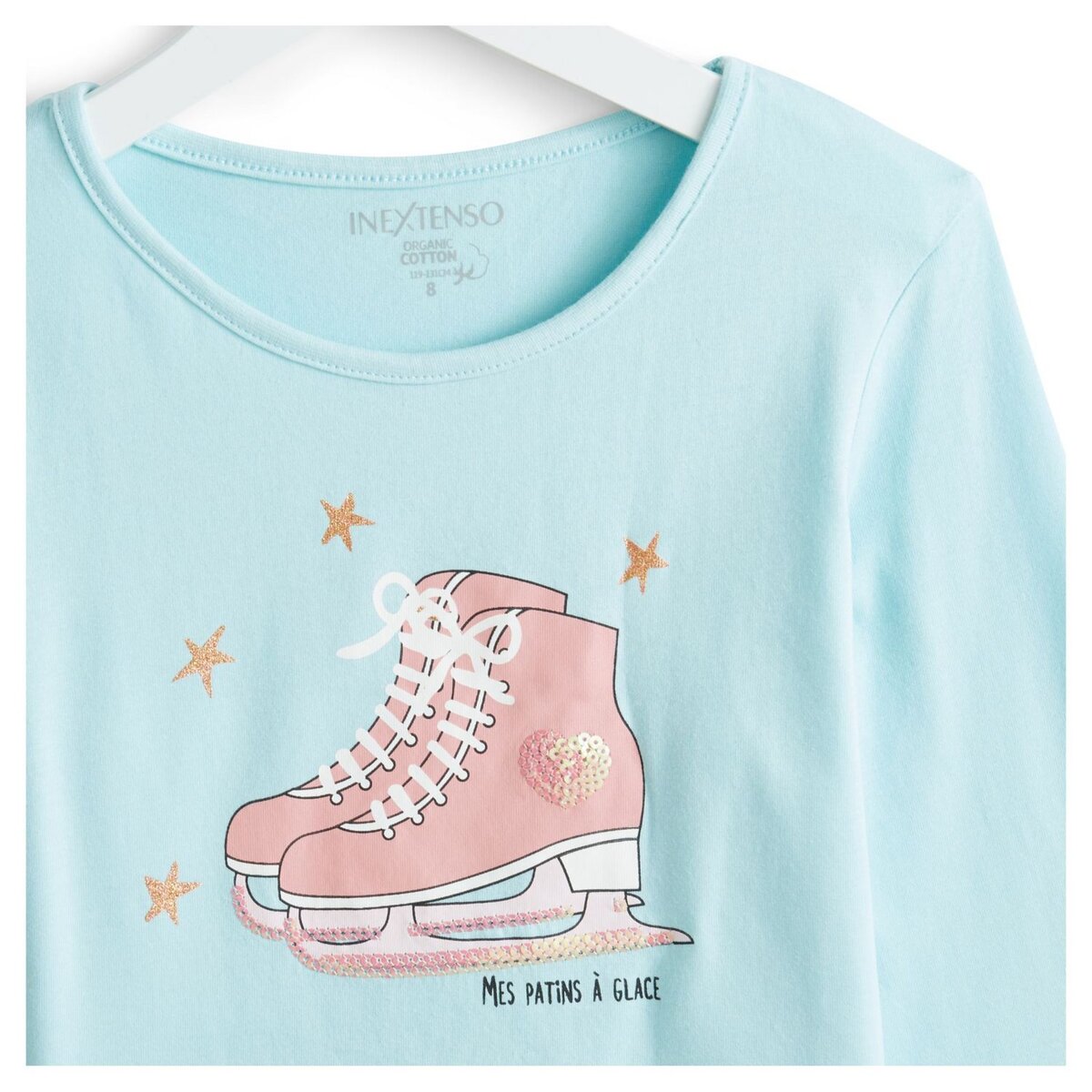 IN EXTENSO T-shirt manches longues patins à glace fille