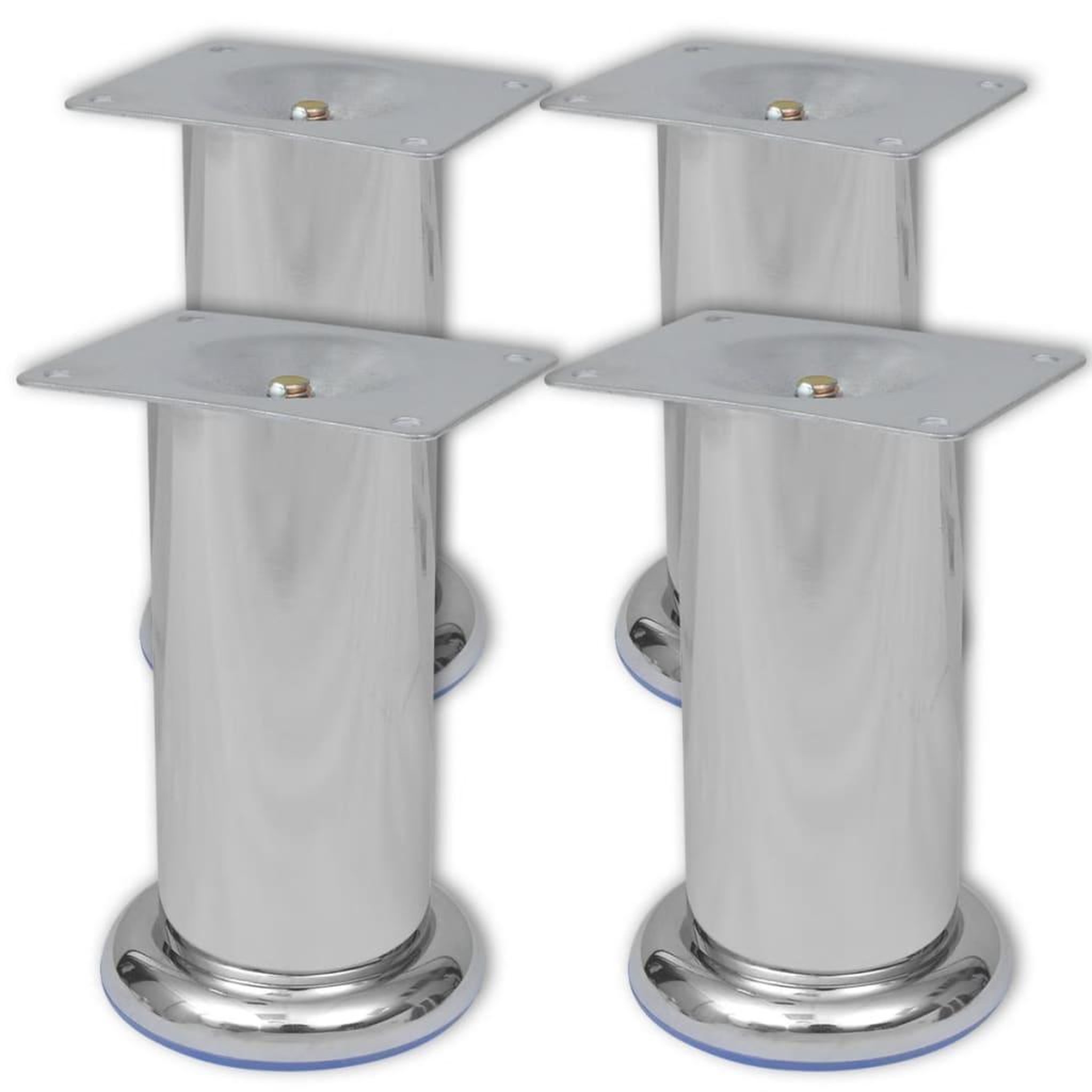 Voir la diapositive 2 : VIDAXL Pieds ronds de canape 8 pcs Chrome 120 mm