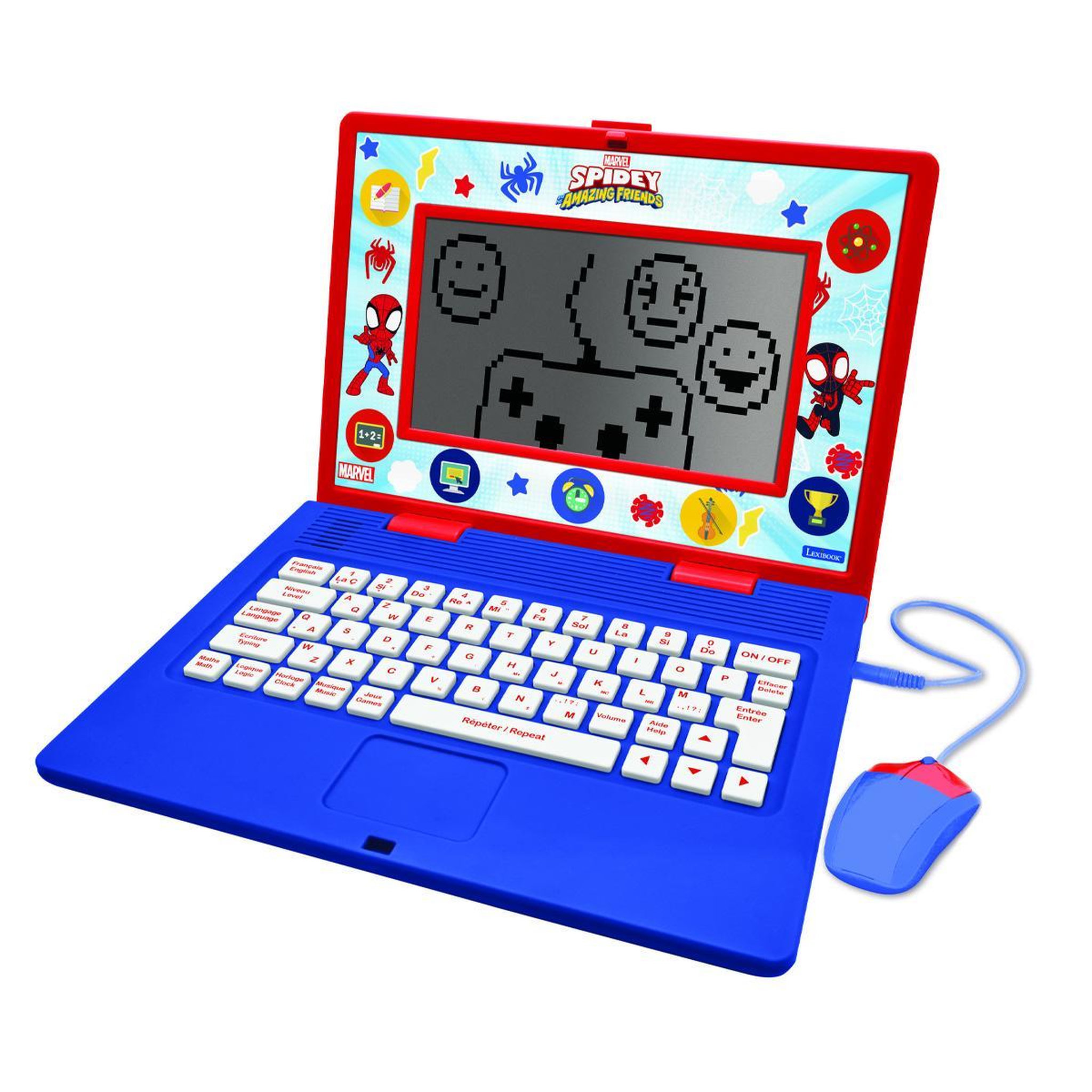 Voir la diapositive 5 : Lexibook Ordinateur portable éducatif bilingue Spidey and His Amanzing Friends (FR/EN)