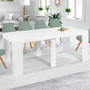Voir la diapositive 2 : ID MARKET Table console extensible ORLANDO 10 personnes 235 cm bois blanc