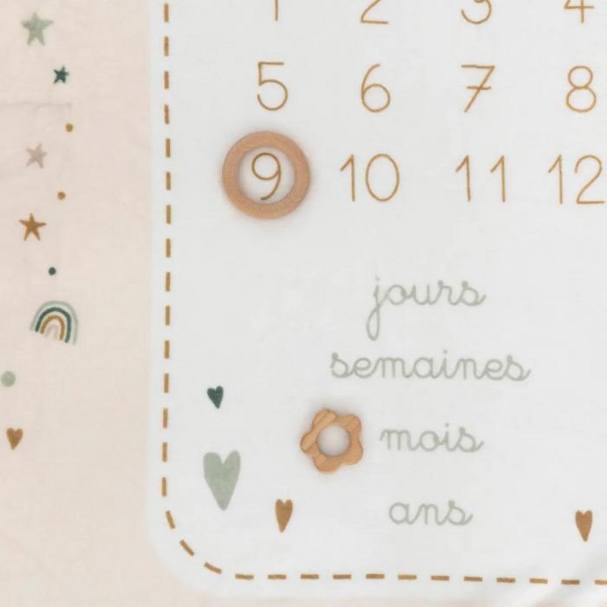 ATMOSPHERA Coffret Couverture Bébé  Arc-en-Ciel  120cm Multicolore