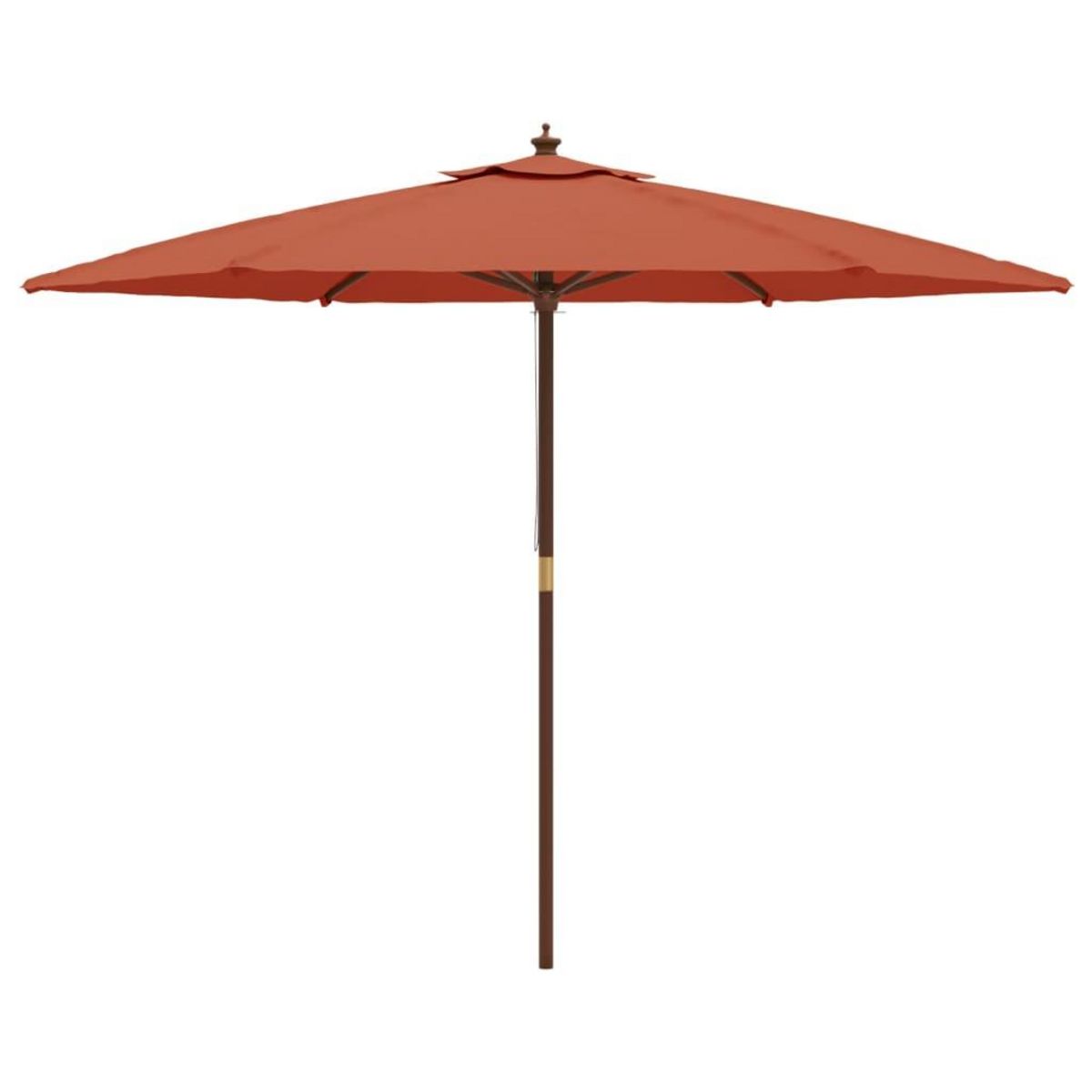 VIDAXL Parasol de jardin avec mat en bois terre cuite 299x240 cm