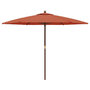 Voir la diapositive 4 : VIDAXL Parasol de jardin avec mat en bois terre cuite 299x240 cm