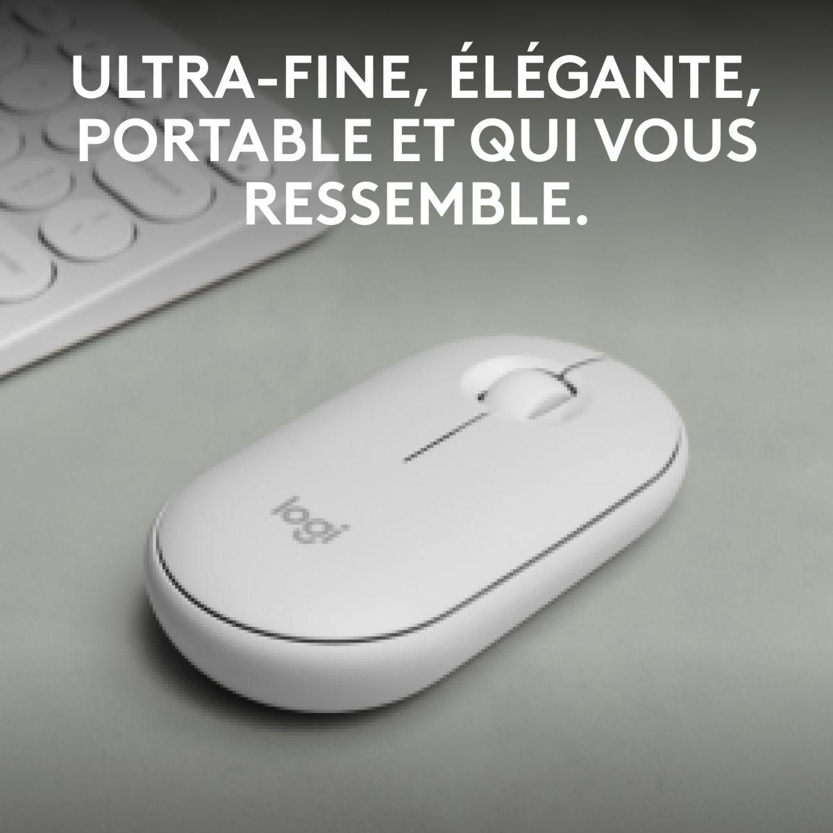Logitech Souris sans fil Pebble 2 MS350s Blanc cassé