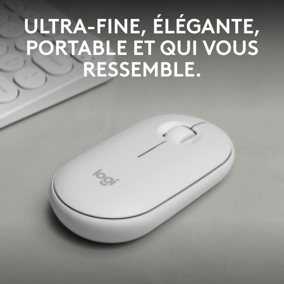 Logitech Souris sans fil Pebble 2 MS350s Blanc cassé