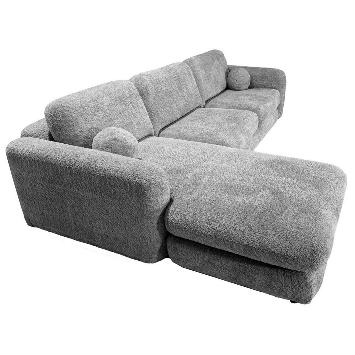 LISA DESIGN Rachel - canapé d'angle gauche 4 places en tissu bouclette