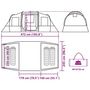 Voir la diapositive 6 : VIDAXL Tente de camping tunnel 4 personnes vert impermeable