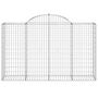 Voir la diapositive 4 : VIDAXL Paniers a gabions arques 11 pcs 200x50x120/140 cm Fer galvanise