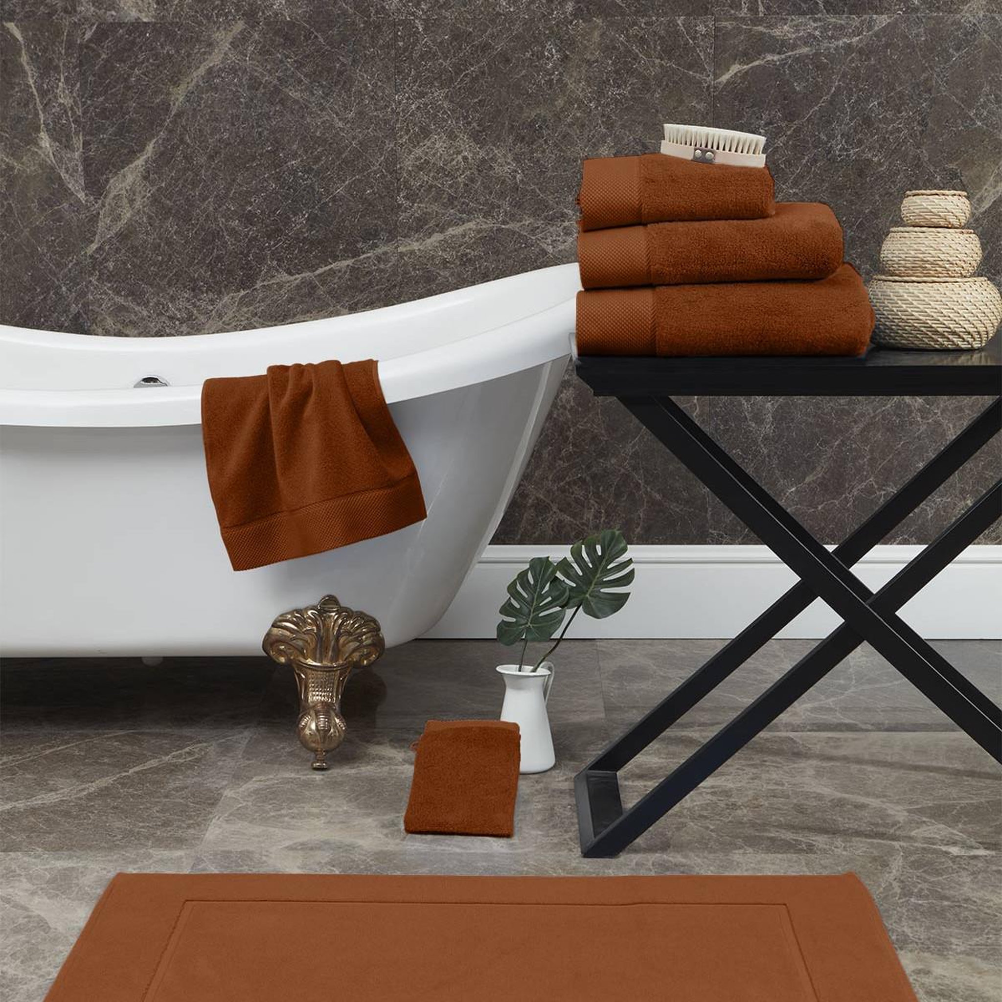 Voir la diapositive 4 : Sensei Maison Serviette de toilette Zéro Twist 560 g/m² SENSOFT - 50x100 cm