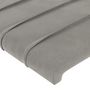 Voir la diapositive 5 : VIDAXL Tete de lit avec oreilles Gris clair 147x16x118/128 cm Velours