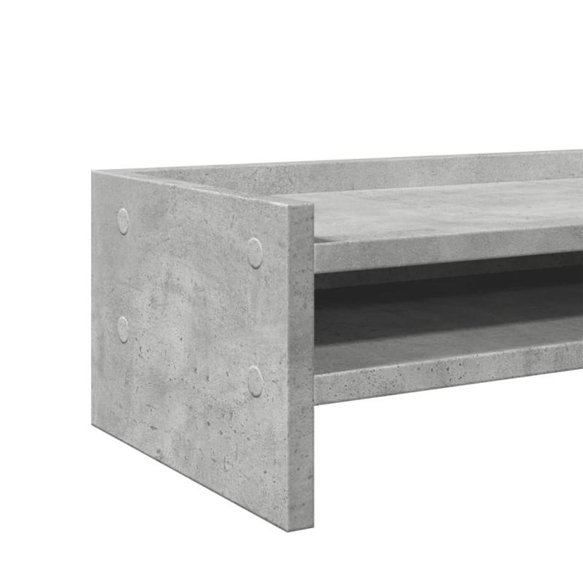 Voir la diapositive 6 : VIDAXL Support de moniteur gris béton 42x24x16 cm bois d ingénierie