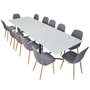 Voir la diapositive 5 : Paris Prix Table Console Extensible Effet Marbre  Troy  100-300cm Blanc