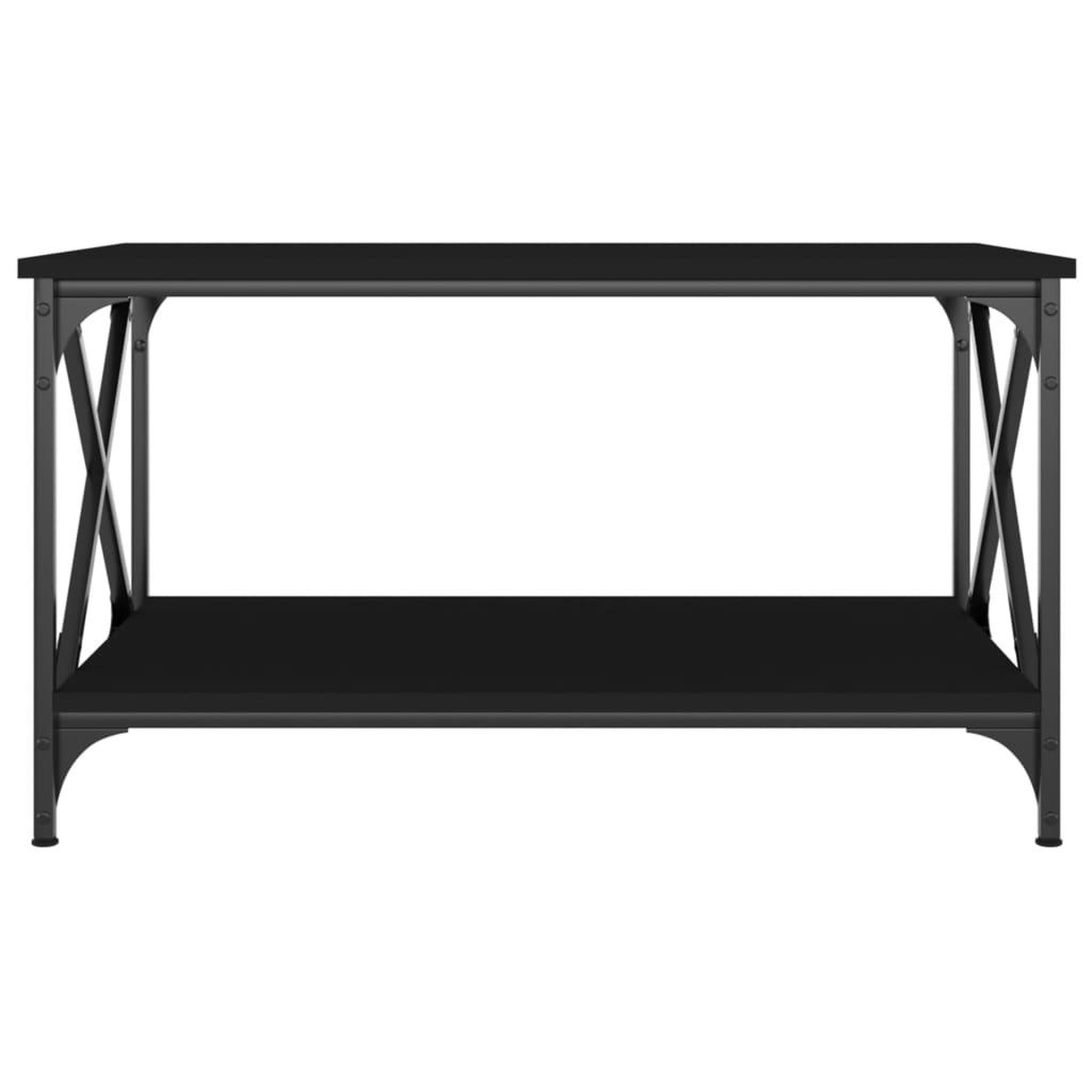 Voir la diapositive 4 : VIDAXL Table basse Noir 80x50x45 cm Bois d'ingenierie et fer